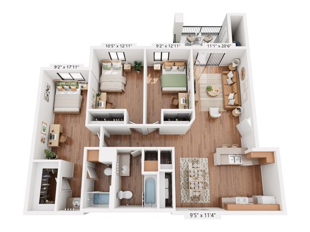 The Ridge | 3x2 | 1126 sq ft