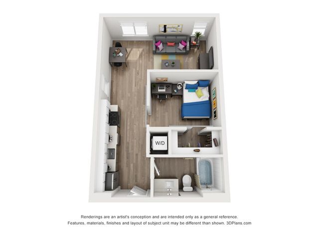CoLab - Leasing by the Bed - One-Bedroom Floorplan