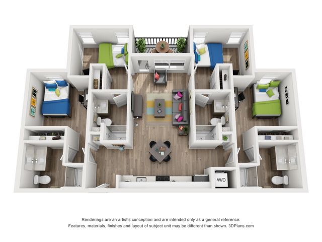 CoLab - Leasing by the Bed - Room Layout