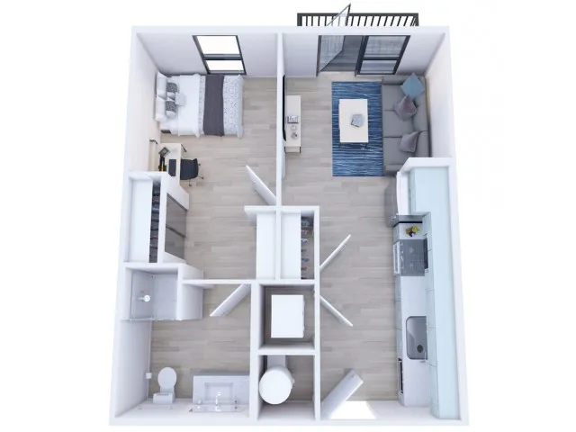 1x1 Balcony
