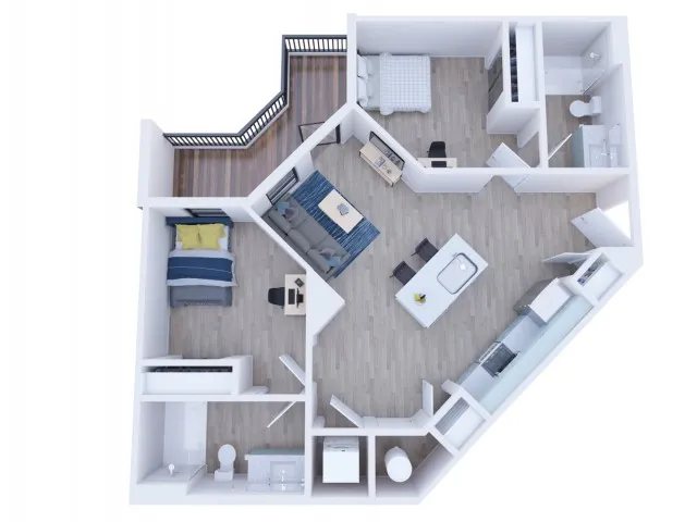 2x2 Balcony