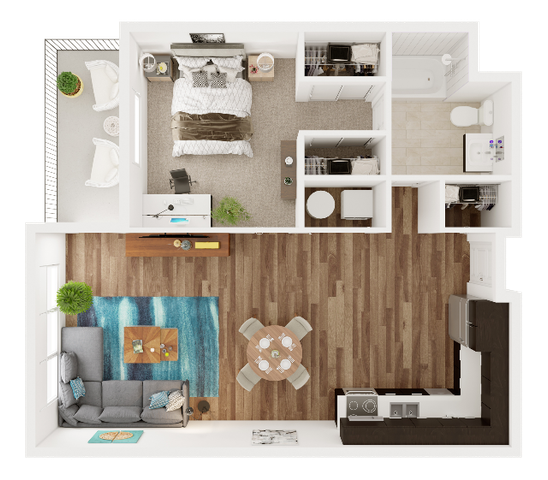 1 Bedroom 1 Bathroom A