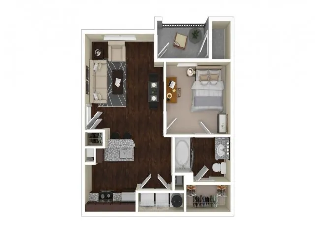 A1 | 1 bed 1 bath | from 601 square feet
