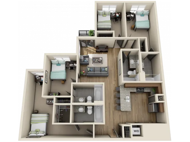 4X4D4 | 4 bed 4 bath | from 1416 square feet
