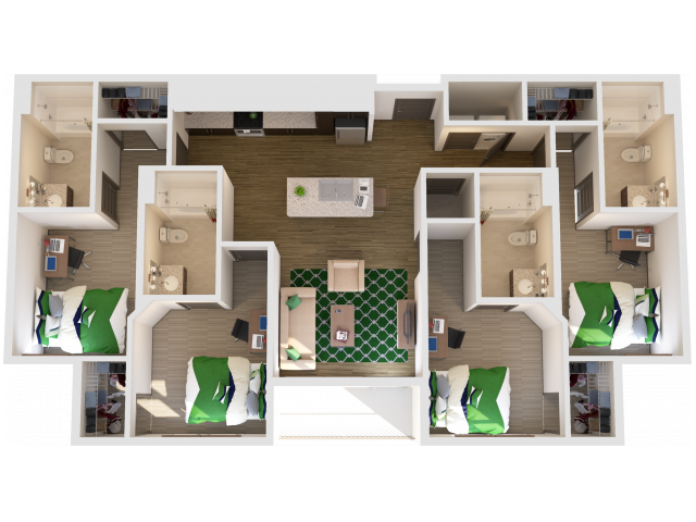 4x4 | 4 bed 4 bath | from 1481 square feet