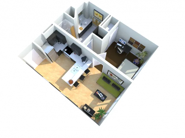 1x1 | 1 bed 1 bath | from 510 square feet