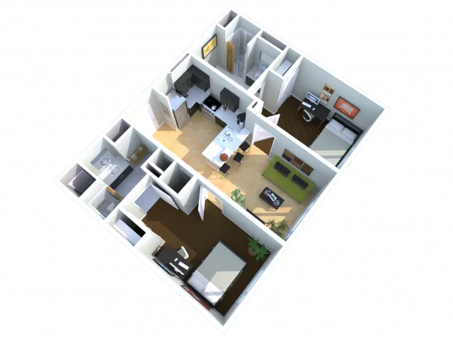 2x2 | 2 bed 2 bath | from 756 square feet