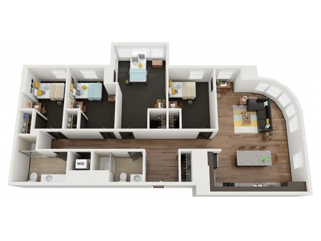 4 Bedroom 2 Bathroom C