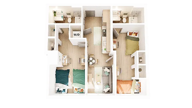 2 Bedroom 2 Bathroom B4