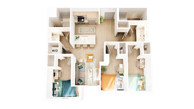 3 Bedroom 2 Bathroom C2