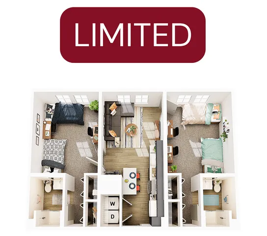 2 Bedroom 2 Bathroom B2