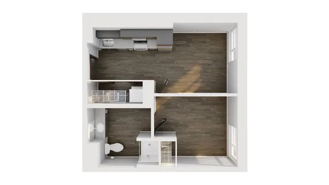 1-bed unfurnished