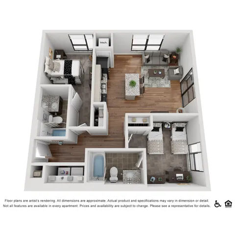 The Marshall - Two-Bedroom Floorplan