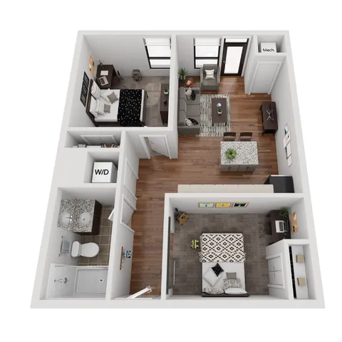 The Marshall - Two-Bedroom Floorplan
