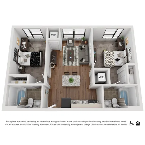 The Marshall - Two-Bedroom Floorplan