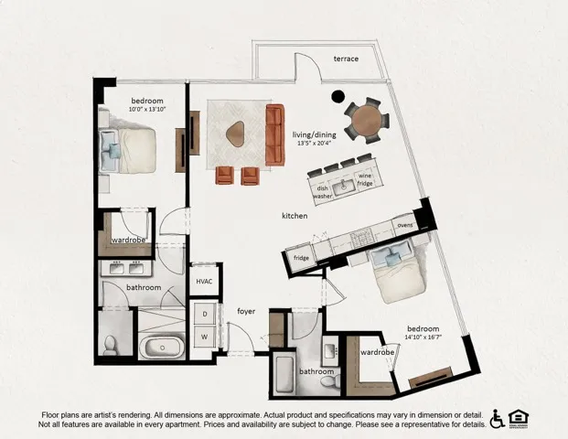 PH B4 | 2x2 | 1324 sq ft