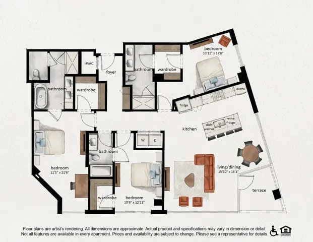 PH C1 | 3x3 | 1758 sq ft