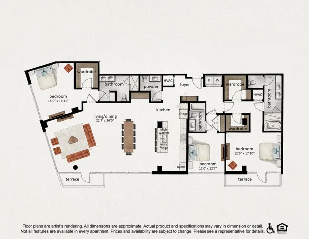 PH C3 | 3x3.5 | 2597 sq ft
