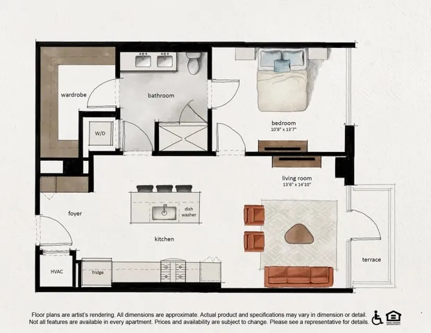 A10 | 1x1 | 813 sq ft