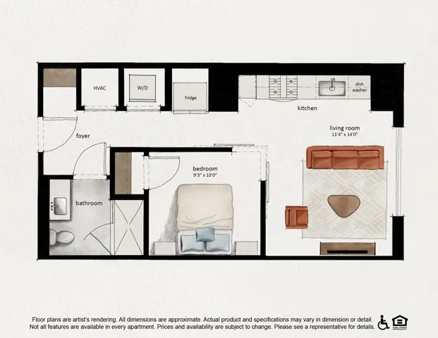 S02 | Studio | 557 sq ft