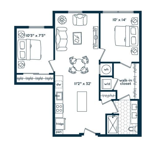 2x1 (880 SF)
