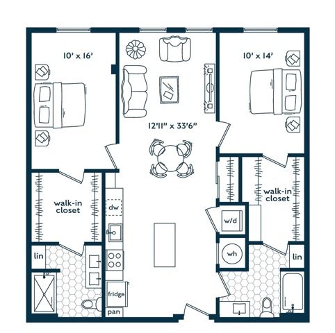 2x2 (1137 SF)