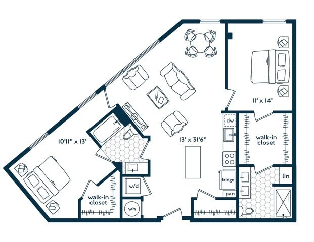2x2 (1161 SF)