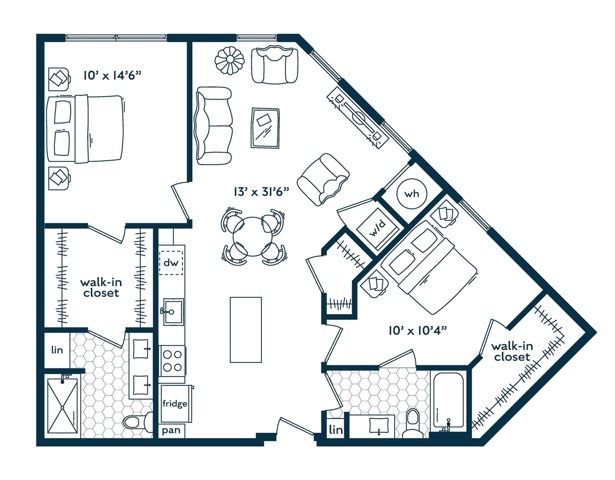 2x2 (1093 SF)