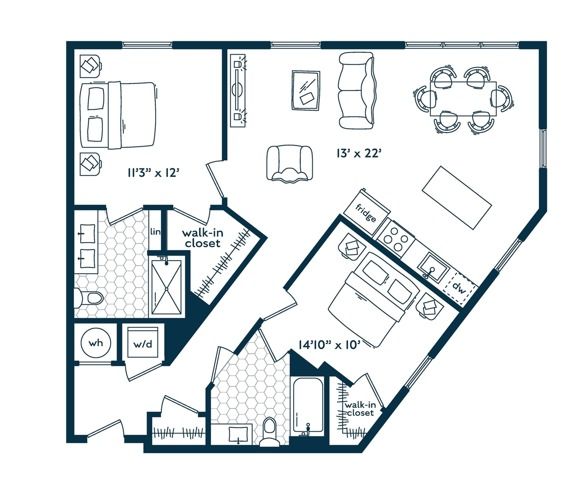 2x2 (1090 SF)