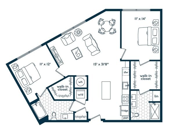 2x2 (1146 SF)