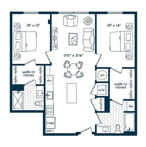 2x2 (1010 SF)