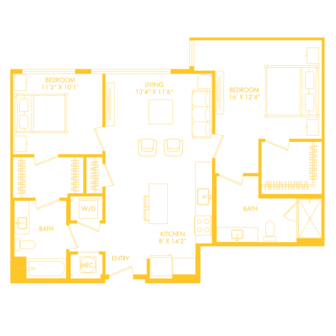 B15 | 2x2 | 1213 sq ft