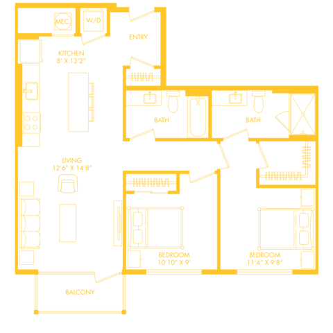 B3 | 2x2 | 993 sq ft