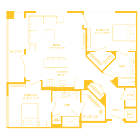 B9 | 2x2 | 1123 sq ft