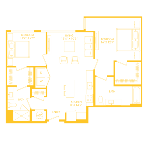 B16A | 2x2 | 1213 sq ft