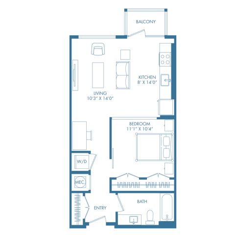 A3U | studio | 655 Sq Ft