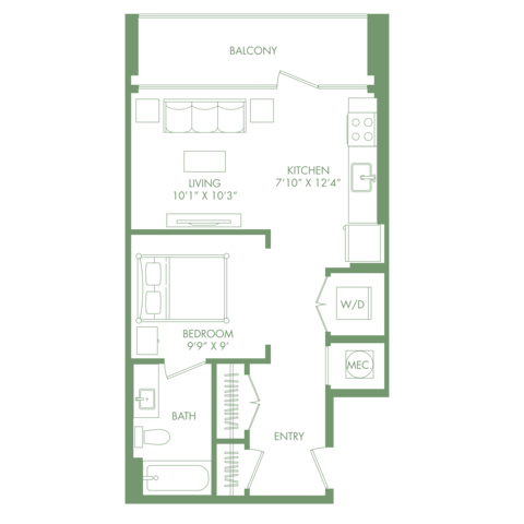 S5 | studio | 553 Sq Ft