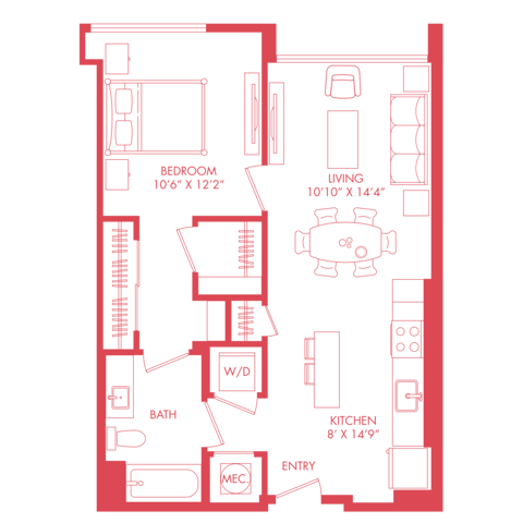 A11 | 1x1 | 708 sq ft