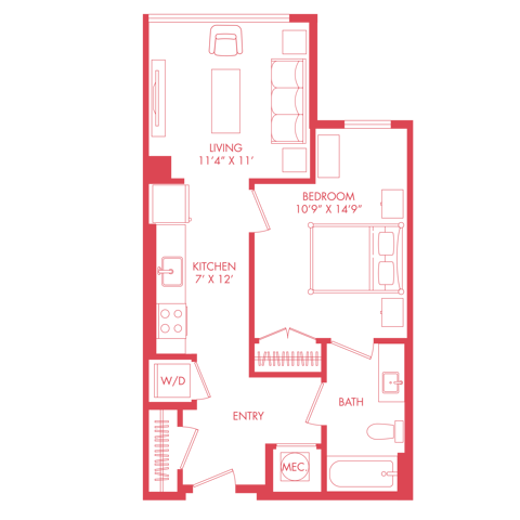 A2 | 1x1 | 601 sq ft
