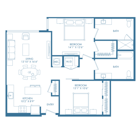 B10U | 2x2 | 1124 sq ft