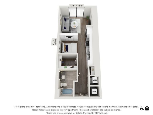 Studio | 563 sq ft