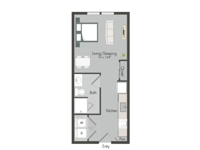 E1B | studio | 448 sq ft