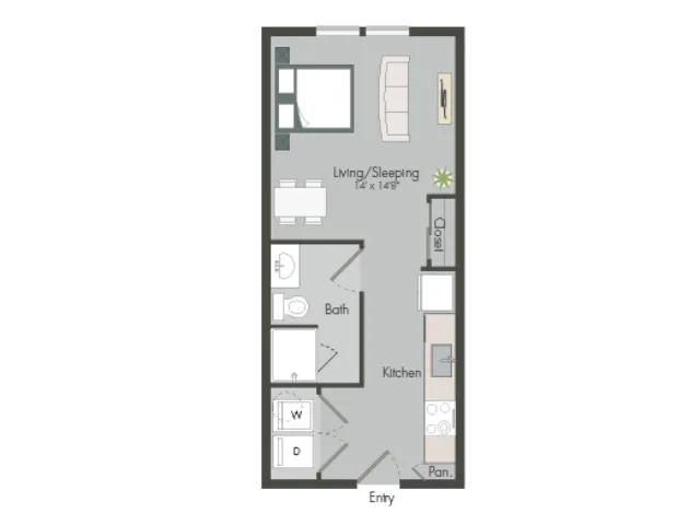 E1D | studio | 429 sq ft