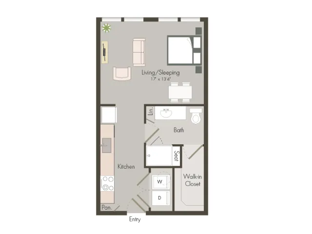 E2 | studio | 521 sq ft