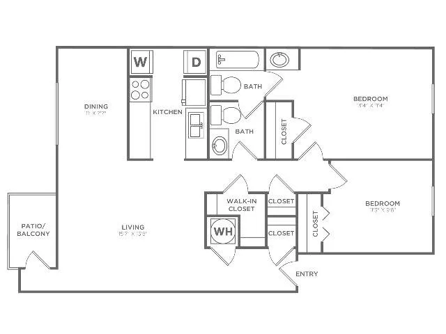 Sycamore (936 SF)