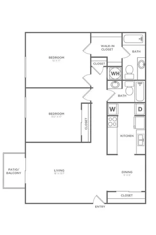 Magnolia (1042 SF)