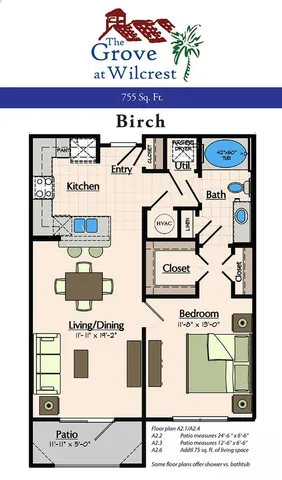 One Bedroom Floorplan