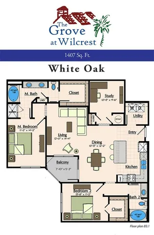 Two Bedroom Floorplan