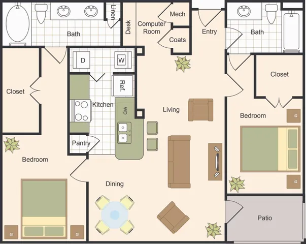 Two Bedroom Floorplan