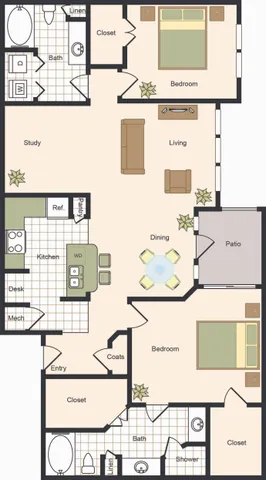 Two Bedroom Floorplan